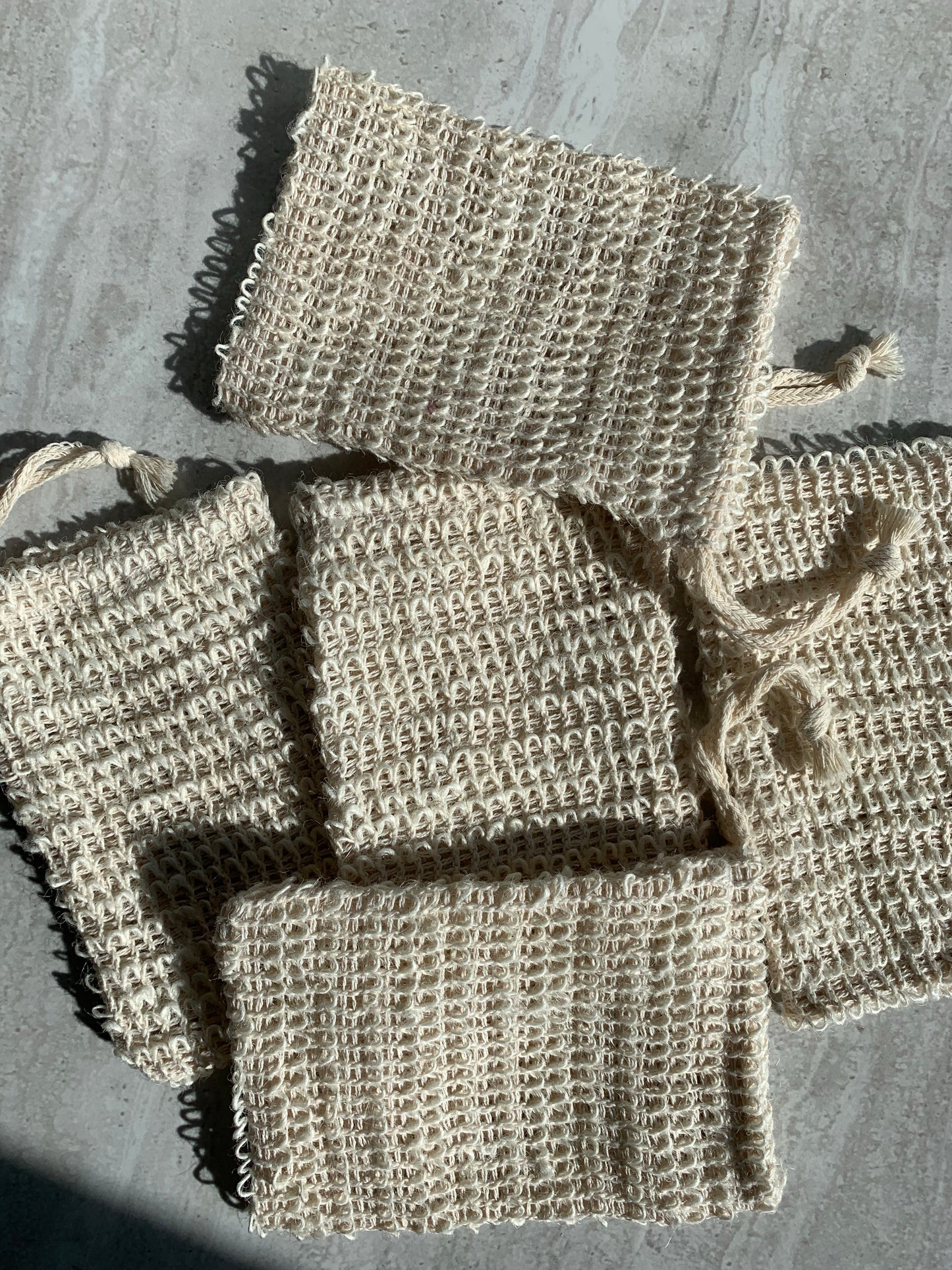 Exfoliating soap bag